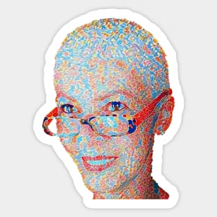 Portrait of a Cancer Survivor Sticker